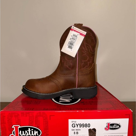 Justin Boots women's Brown Steel Toe Boots - Picture 2 of 3